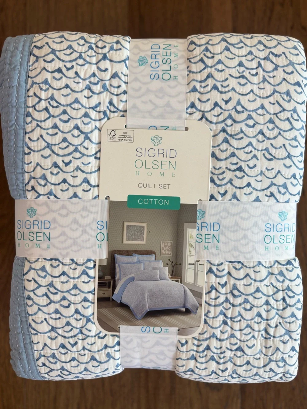🎉LAST CHANCE🎉 BEACH TO BISTRO BY SIGRID OLSEN Cotton Block Print Quilt Set